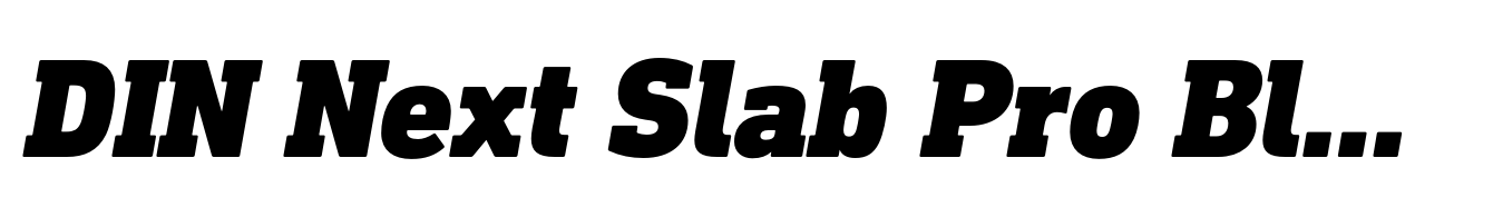 DIN Next Slab Pro Black Italic